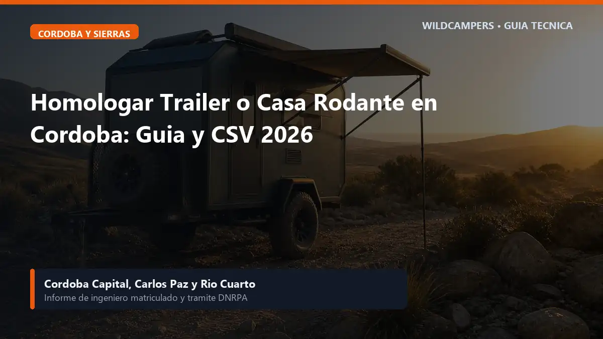 Homologar Trailer o Casa Rodante en Córdoba: Requisitos y Policía Caminera