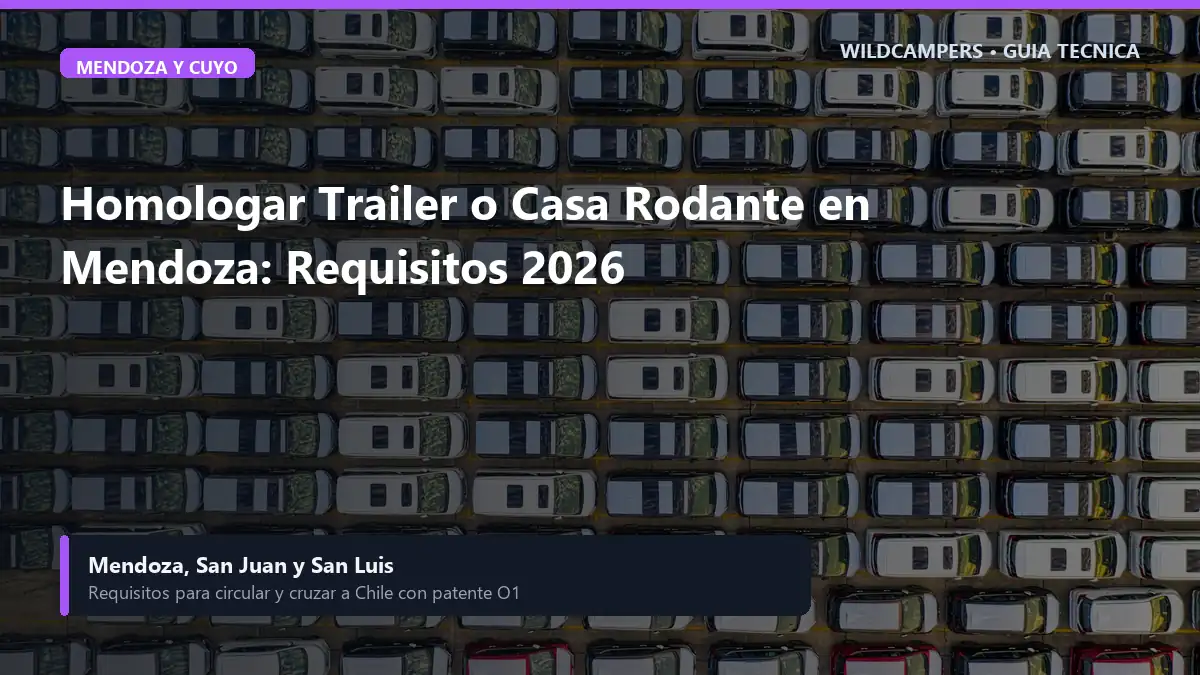 Homologar Trailer o Casa Rodante en Mendoza y Cuyo: Requisitos y Cruce a Chile