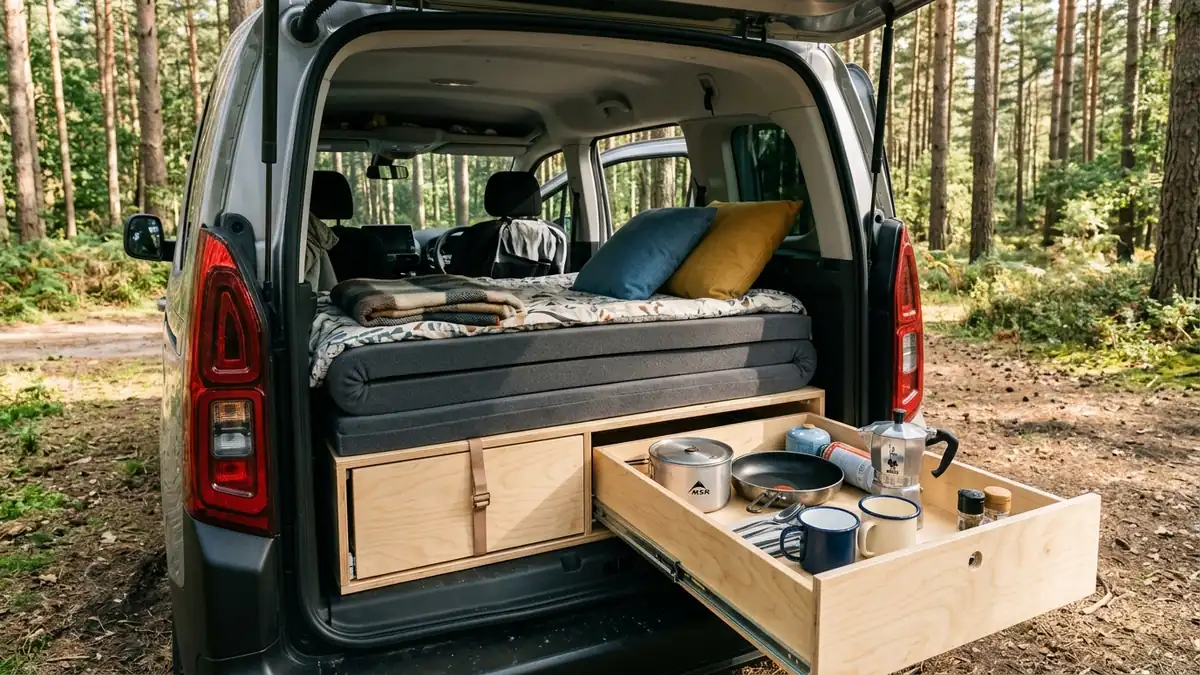 Mueble Camper Desmontable para Berlingo y Partner: Planos y Costos 2026