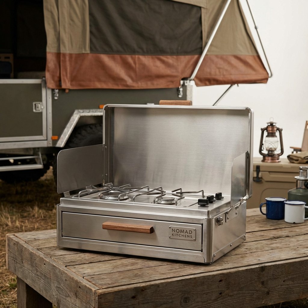 Cocina exterior para mini rodante: ideas practicas